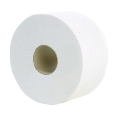 Fenton® Mini Jumbo Toilet Roll 2 ply white 150m, 60mm core (x12)