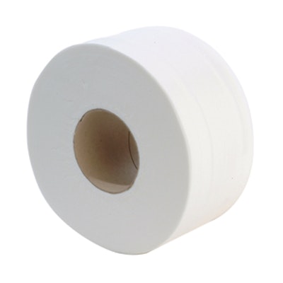 Fenton® Mini Jumbo Toilet Roll 2 ply white 150m, 76mm core (x12)