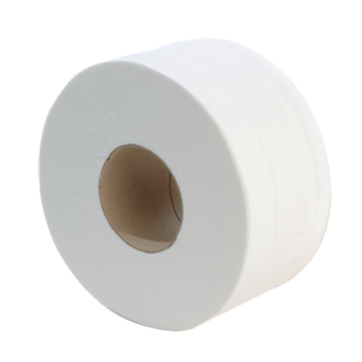 Fenton® Mini Jumbo Toilet Roll 2 ply white 200m, 76mm core (x12)