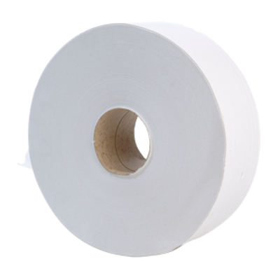 Fenton® Jumbo Toilet Roll 2 ply white 300m, 76mm core (x6)