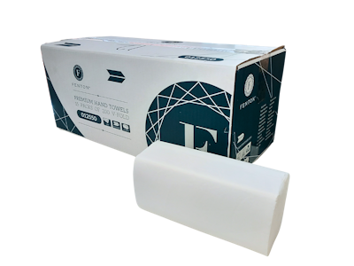 Fenton® Premium V-Fold Hand Towel 2 Ply White (x3000)
