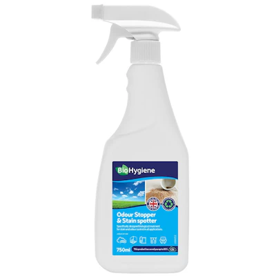BioHygiene Odour Stopper & Stain Spotter 750ml trigger (x6)