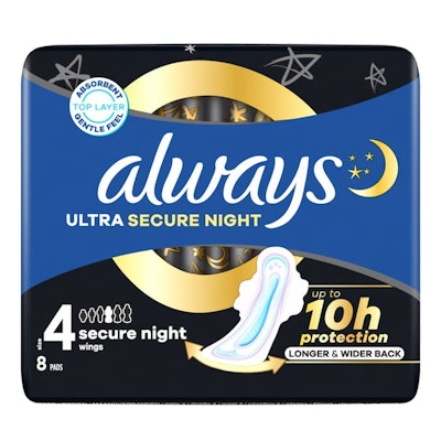 Always Ultra Secure Night w/wings (x160)