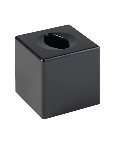 Tissue Box Cover Cube Black 