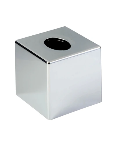 Tissue Box Cover Cube Chrome 