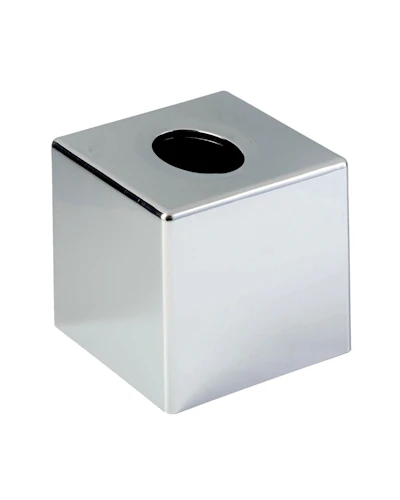 Tissue Box Cover Cube Chrome 