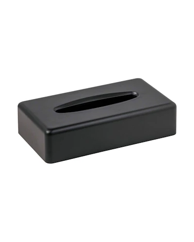 Tissue Box Cover Long Black 
