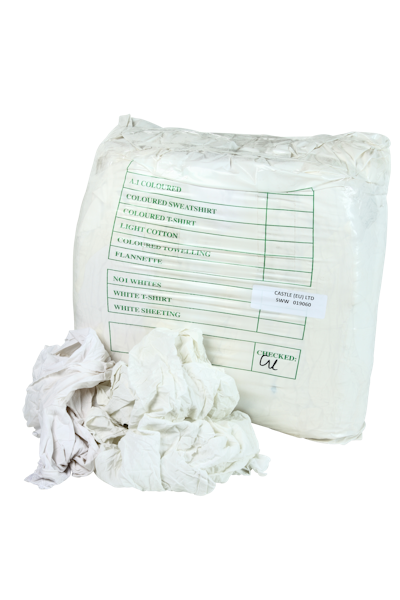 Selected White Wiper Rags 10kg bag