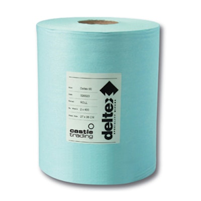 Deltex 65 Wiper Roll blue 27 x 38cm 400 sheets/roll (x2)