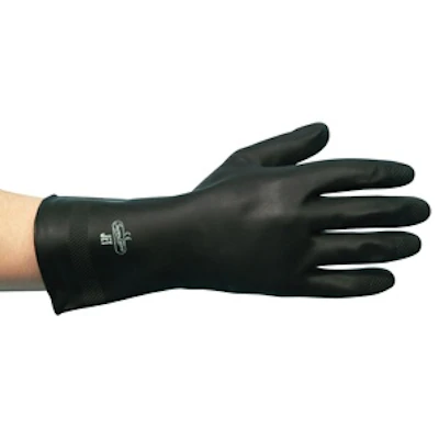 Heavyweight Rubber Gloves Black Pair XL (x10)