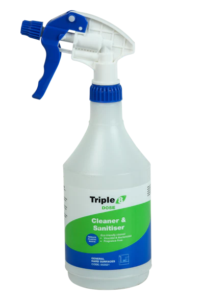 Triple 8 Dose Cleaner & Sanitiser Empty Trigger Bottle
