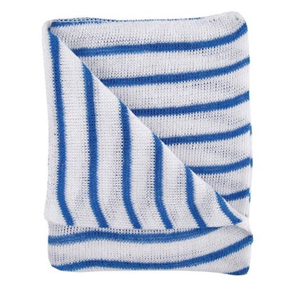 Stockinette Dishcloths blue stripe (x10)
