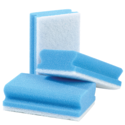 Sponge Backed Scourer non scratch blue (x10)
