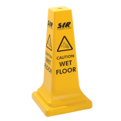 Warning Square Cone - 'Caution Wet Floor' 53cm