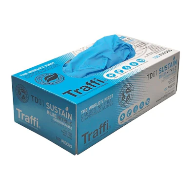 Biodegradable Nitrile Gloves Blue Large (x100)
