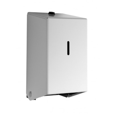 Dispenser for Katrin/Cormatic type toilet rolls white metal
