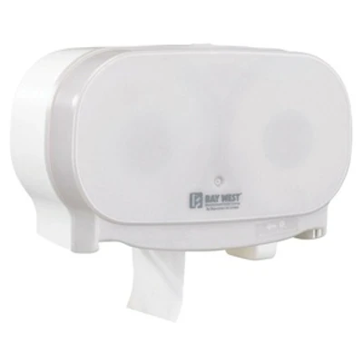 Northshore Side by Side dispenser holds 2 toilet rolls white
